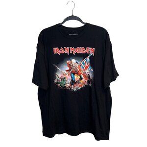 Iron Maiden Trooper Men’s Size XL Black Graphic T-Shirt Cotton 2023